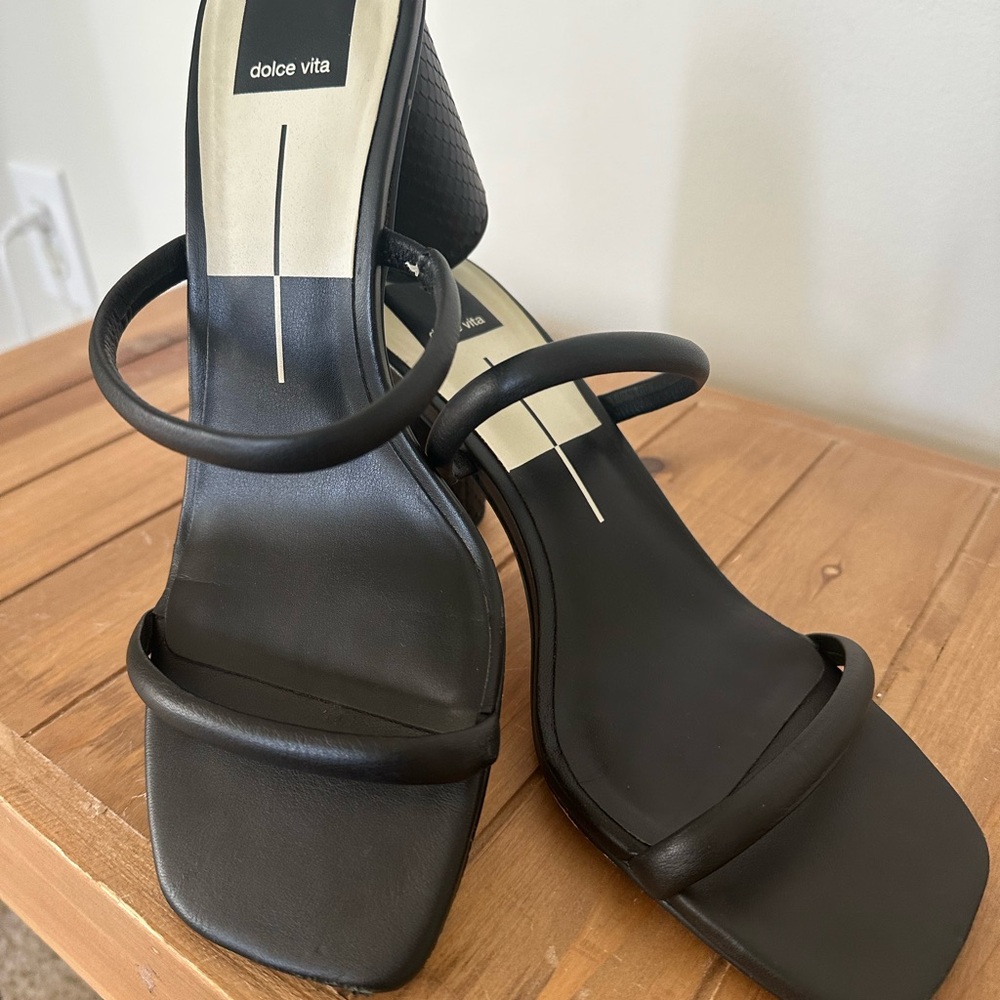 Dolce Vita Black Strappy Heels - Picture 2 of 3